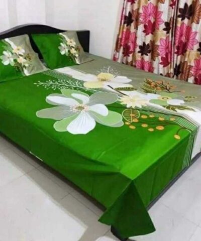 Green Color Bed Sheet King Size