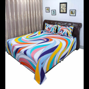 RTP Color Wave Yellow Pink Bed Sheet